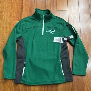 NWT NY NFL Jets Official Quarter-Zip Pullover Sweatshirt with Zipper Pockets M